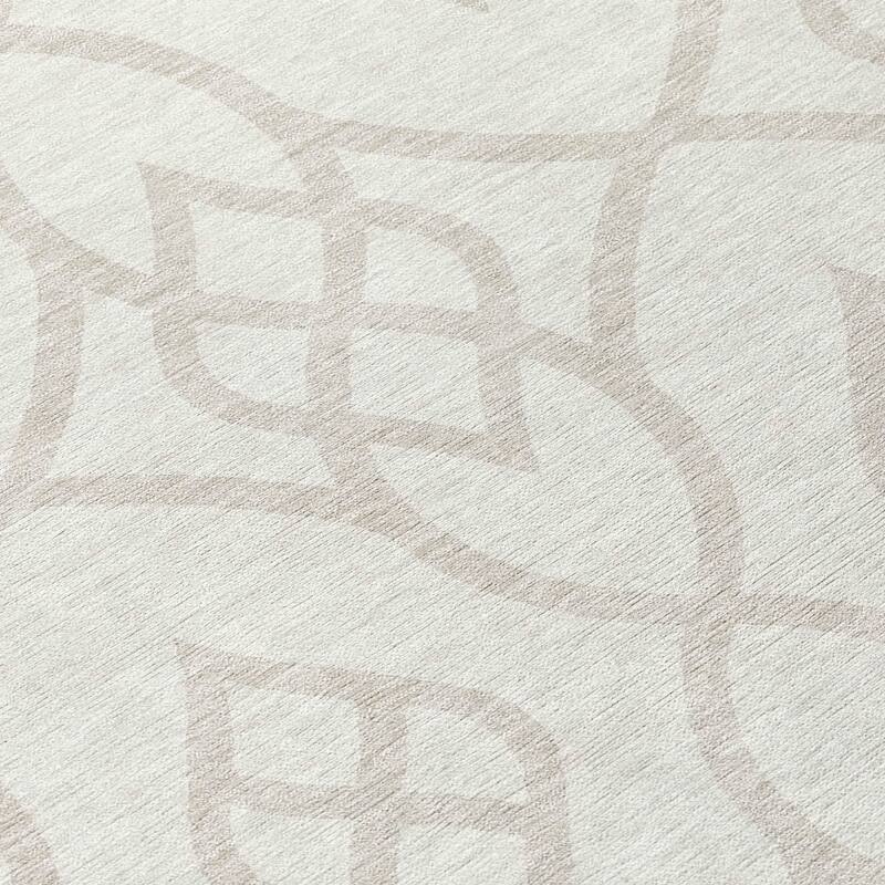 Machine Washable Indoor/ Outdoor Chantille Modern Trellis Rug