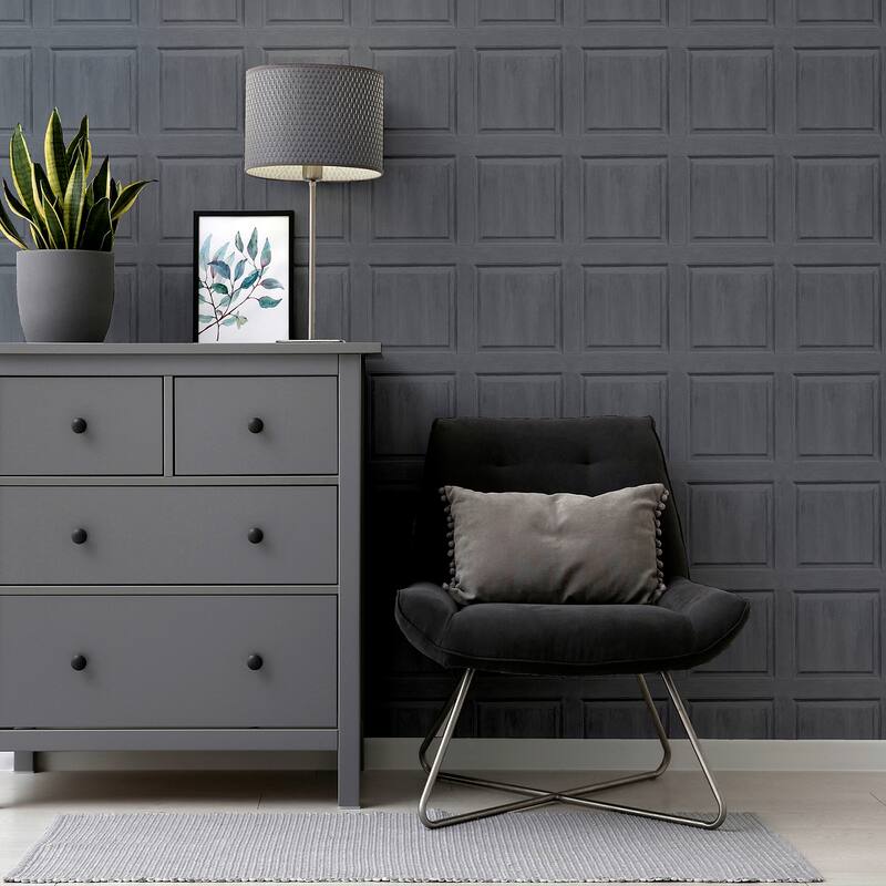 Arthouse Bellamy Charcoal Wooden Panel Wallpaper