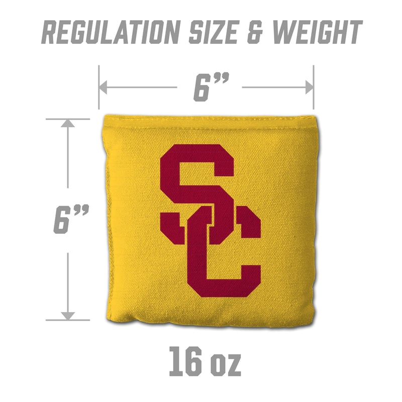 USC Trojans NCAA Dual Sided Pro Stop & Slide Cornhole Bags