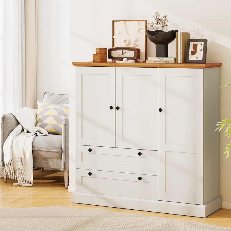 Gymax Sideboard Buffet Cabinet Kitchen Pantry Hutch Storage Cabinet