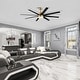 preview thumbnail 43 of 44, 65 Inch Black/White/Gold LED Ceiling Fan with Light Remote(8-Blade)