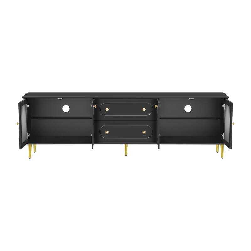 78.7" TV Stand, Storage Media Console w/ 2 Drawers, 2 Cabinets