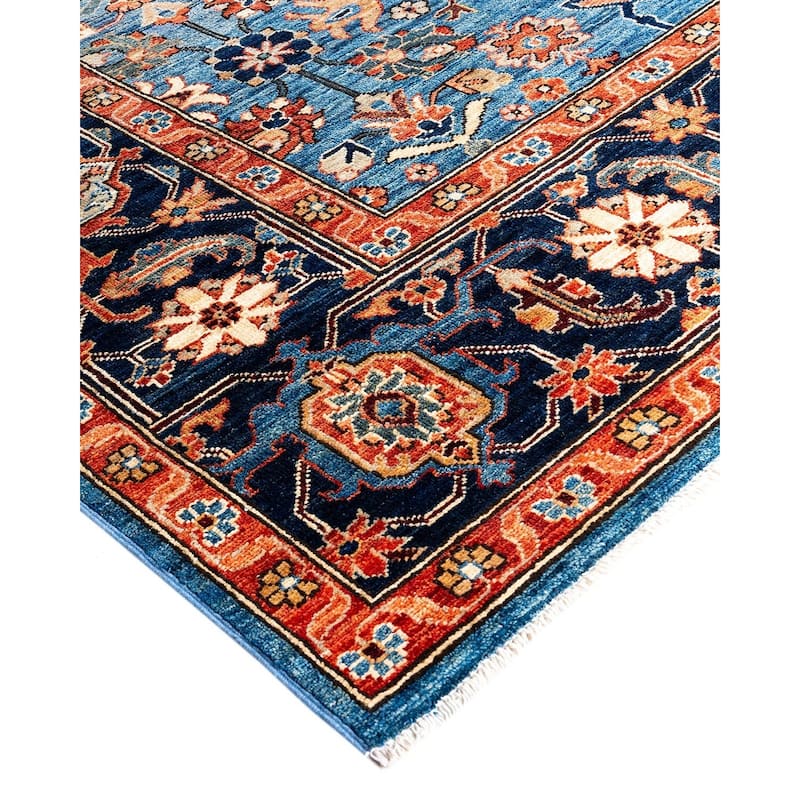 Serapi One-of-a-Kind Hand-Knotted Area Rug - Light Blue, 8' 1" x 10' 1" - 8' 1" x 10' 1"