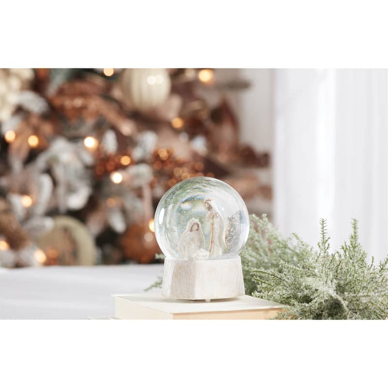 Musical Nativity Scene Snow Globe 5.75"H - N/A