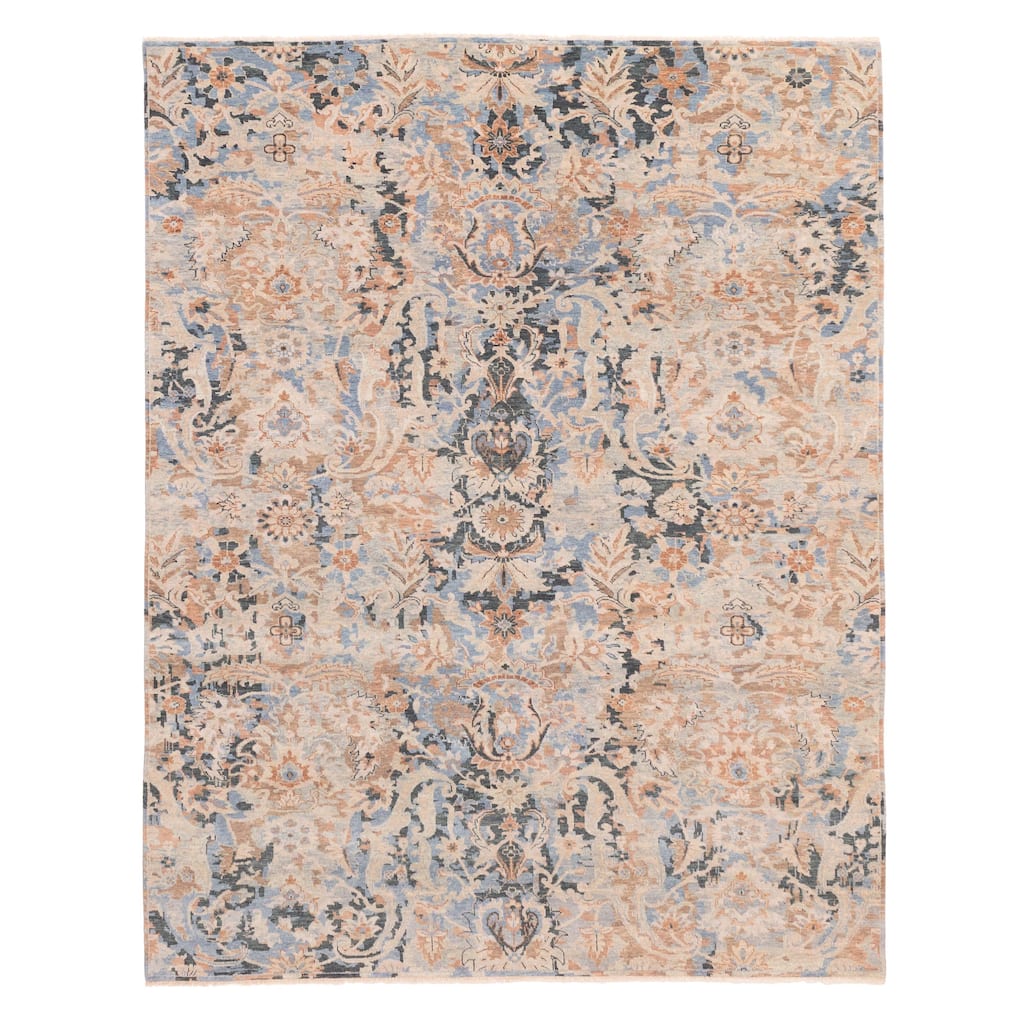 ECARPETGALLERY Hand-knotted Heritage Light Blue Wool Rug - 8'0 x 9'9