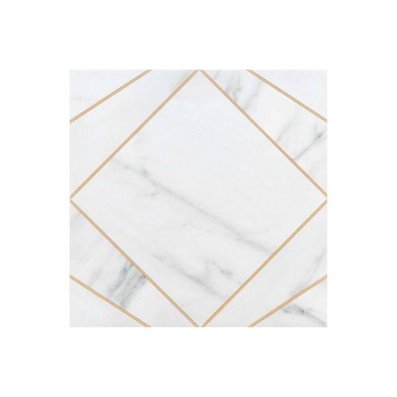 The Tile Life Orion 8x8 Matte White Marble Look Porcelain Floor & Wall Tile