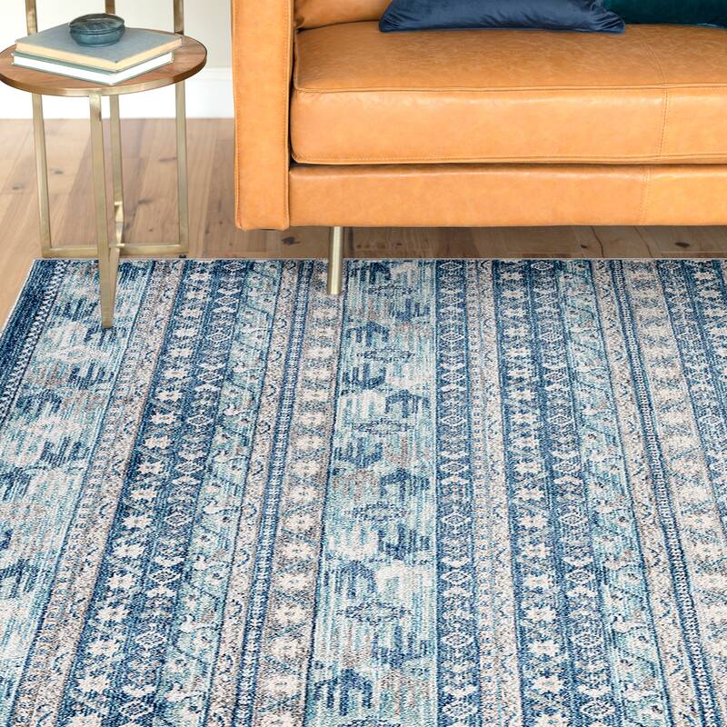 Esplanade Farmhouse Diamond Indoor Area Rug - 7'11'' x 10'3'' - Navy/Gray