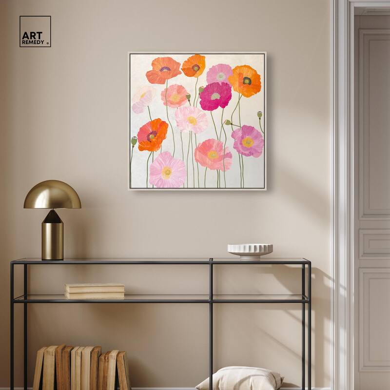 Sunset Poppy Chorus II Canvas by Art Remedy