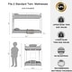 preview thumbnail 5 of 11, Adam Sturdy Twin over Twin Metal Bunk White for Kids and Adult, Low Profile and Easy Climbing with Stable Ladder