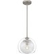 preview thumbnail 4 of 6, Eslinger 1-Light Brushed Nickel Mini Pendant