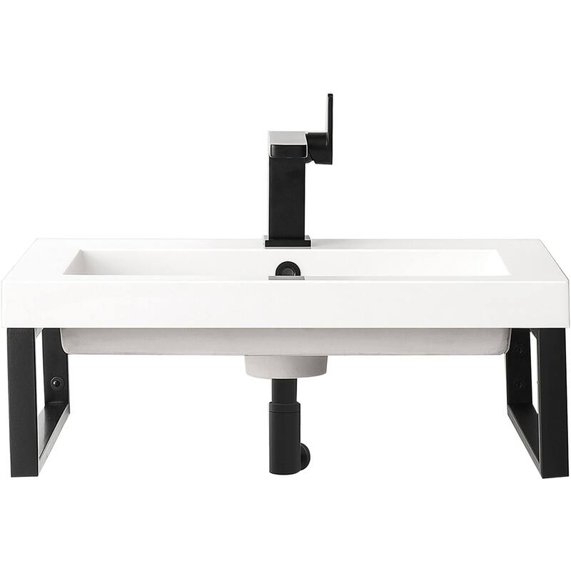 James Martin Vanities 055BK1823.6WG2 Boston 23-5/8" Rectangular - Matte Black