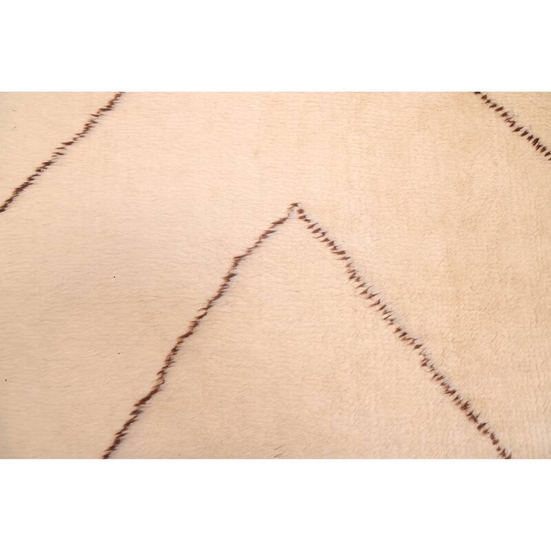 ECARPETGALLERY Hand-knotted Pak Finest Marrakesh Cream Wool Rug - 6'10 x 9'10