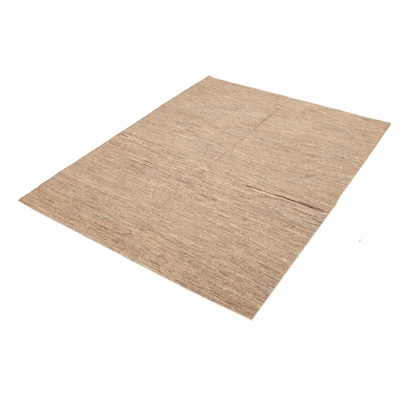 ECARPETGALLERY Flat-Weave Natural Grey Wool Tapestry Kilim - 6'3 x 8'2