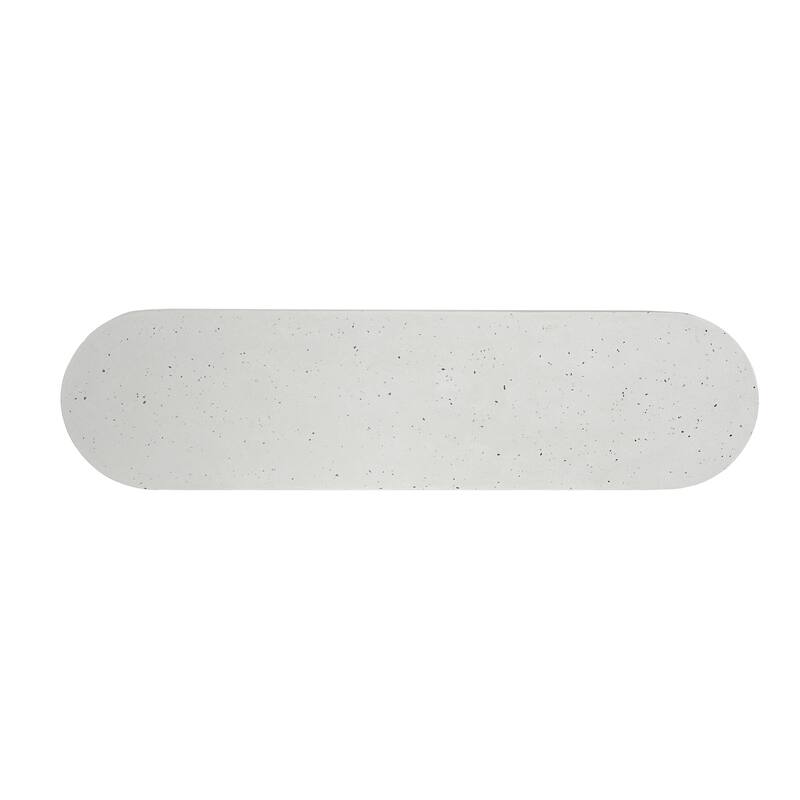 Christopher Knight Home - Lior Outdoor Terrazzo White Concrete Dining Bench