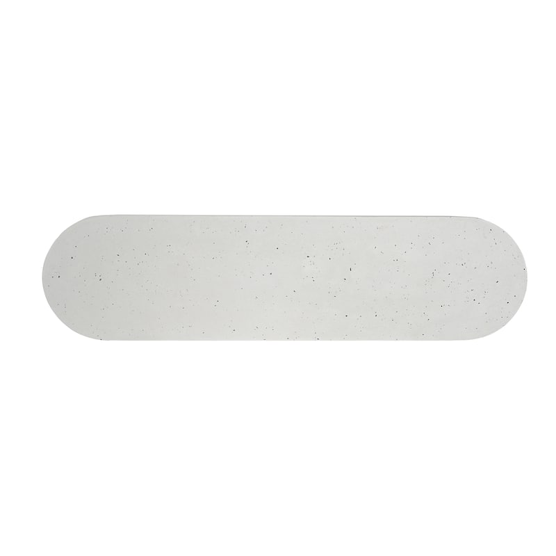 Christopher Knight Home - Vireo Terrazzo White Concrete Patio Dining Table with Bench