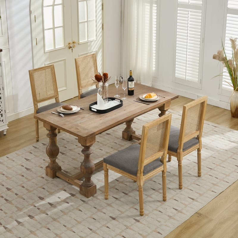 Wood Dining Chairs Set of 2