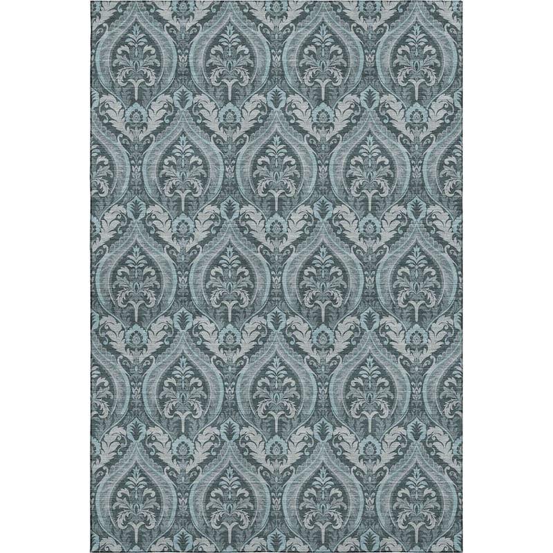 Premium Washable Super Soft Traditional Damask Mayfield Rug
