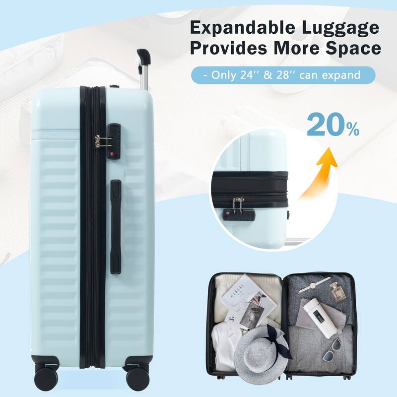 5 Piece Hardshell ABS Luggage Sets with Spinner Wheels and Tsa Lock