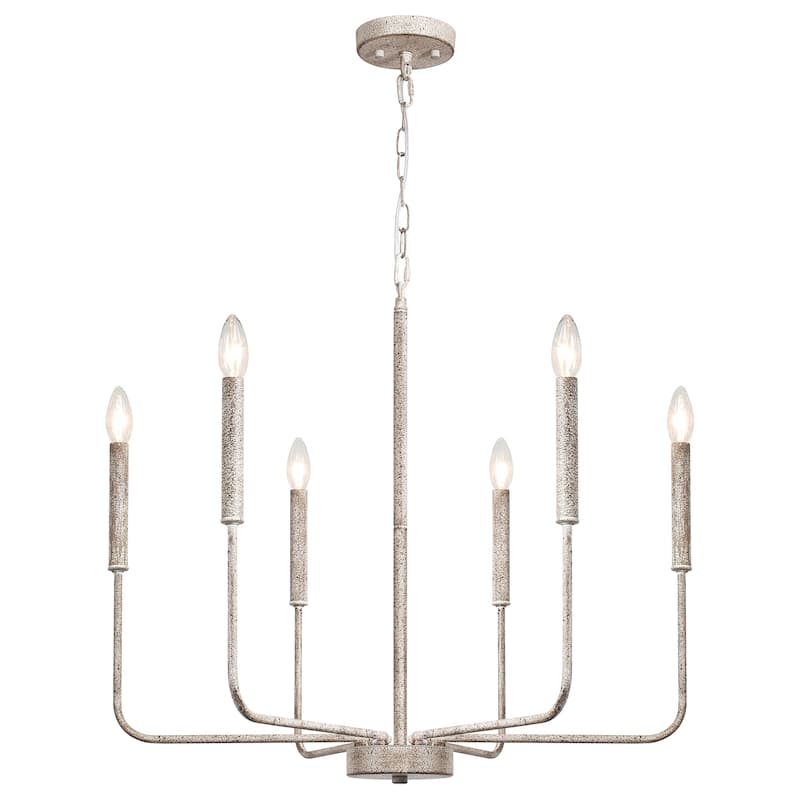 Modern 6-Light Candle Chandelier Classic Ceiling Light for Dining Room Kitchen Island - N/A