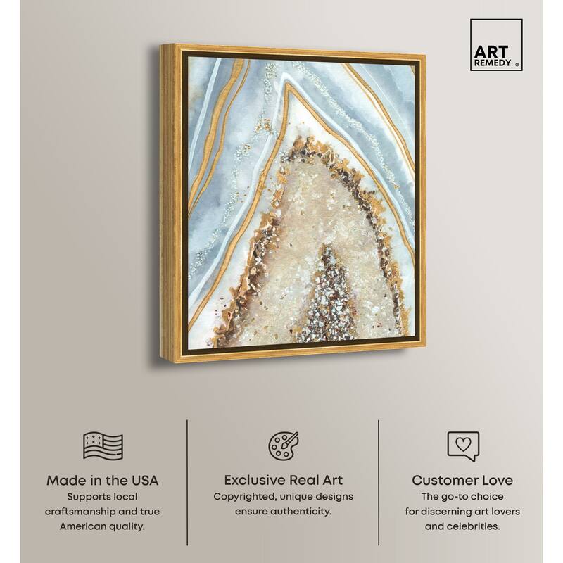 Art Remedy Clarity Art Framed Mineral, Agate & Geode 1 Piece Canvas Wall Art