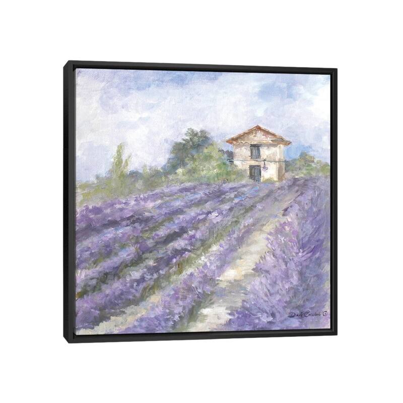 iCanvas "Lavender Fields" by Debi Coules Framed Canvas Print - Black - 26x26
