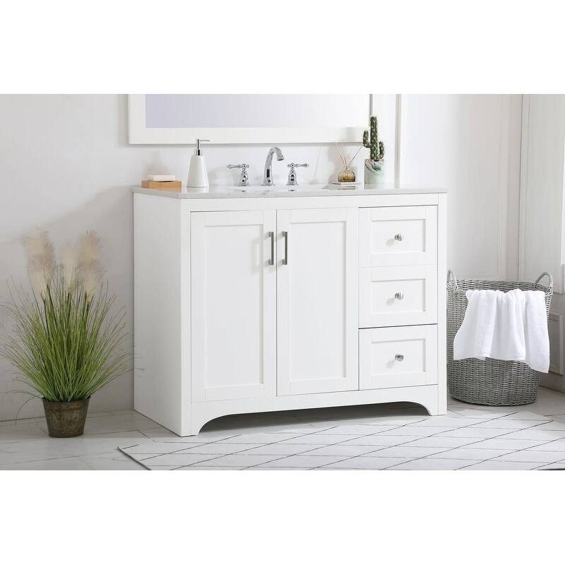 Elegant Lighting VF17042 Moore 42" Free Standing Single Basin Vanity