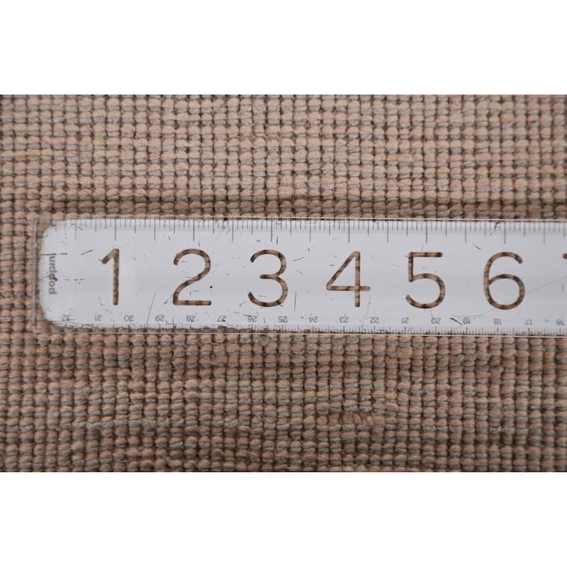 Hand Knotted Oriental 100% Wool Carpet Modern Solid Pink Gabbeh Runner Rug - 8' 3'' X 2' 7''