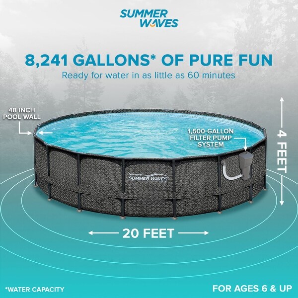 summer waves 14 foot pool gallons