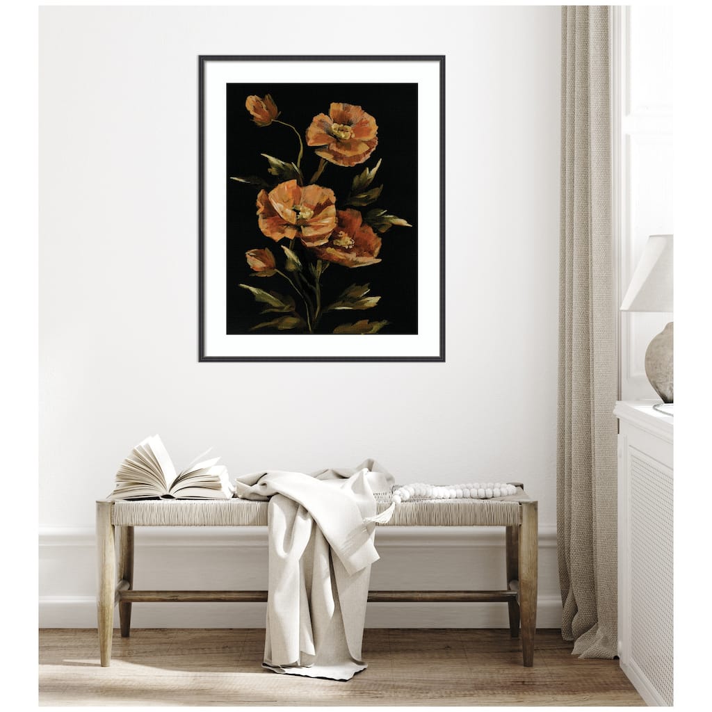 Kate and Laurel Framed Art Moody Floral 6 by Annie Quigley