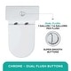 preview thumbnail 5 of 10, Fine Fixtures Dual-flush 1-piece Toilet 10-in. Rough-in w/ Seat