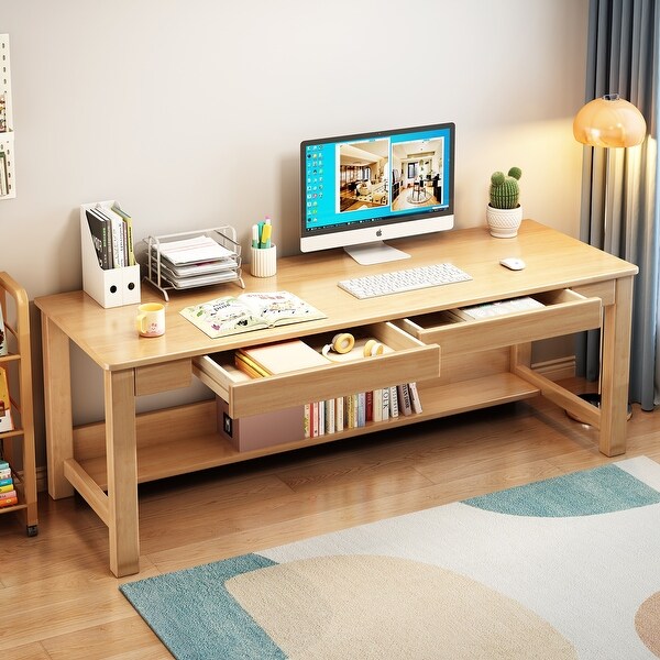 Solid wood study table online discount