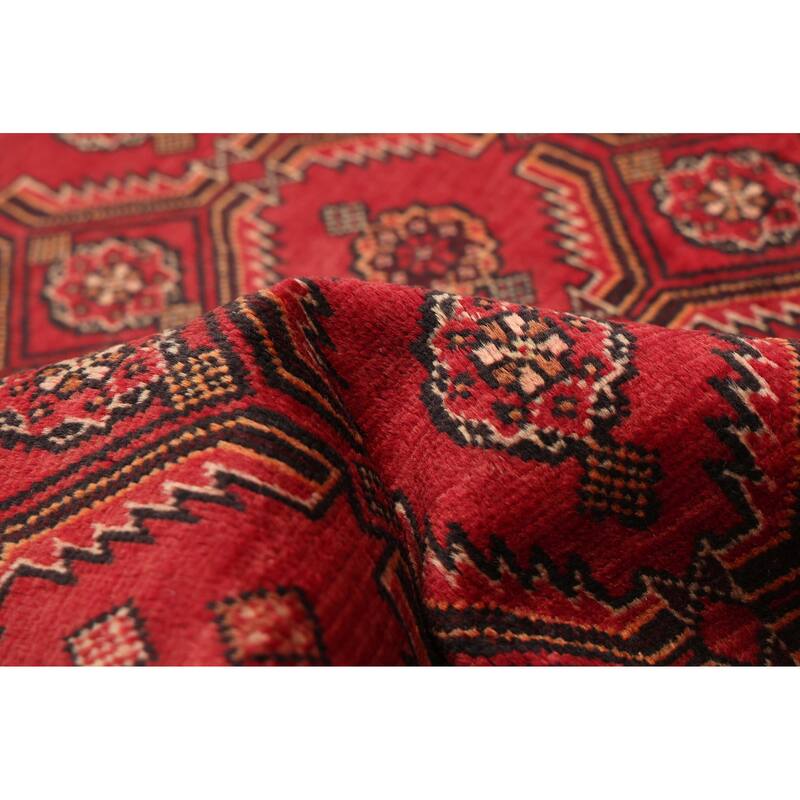 ECARPETGALLERY Hand-knotted Teimani Red Wool Rug - 2'11 x 5'7