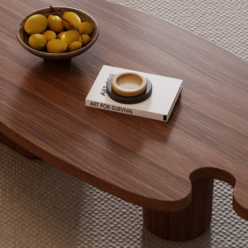 Modern 51" Coffee Table, Minimalism Wood table, Special Shaped