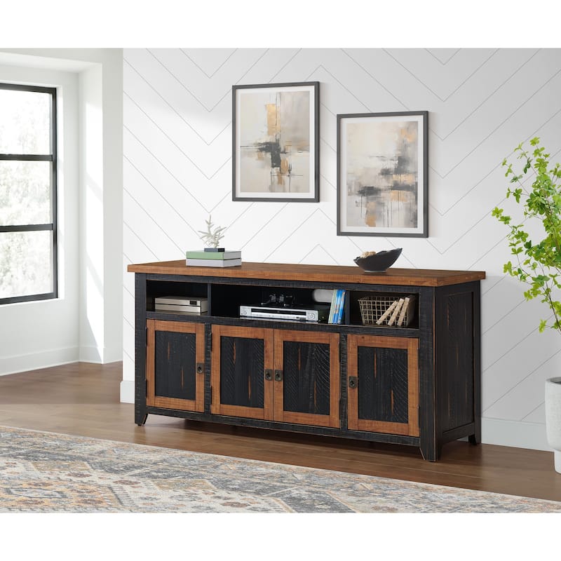 Nantucket 65-Inch Wide Solid Wood TV Stand with Storage