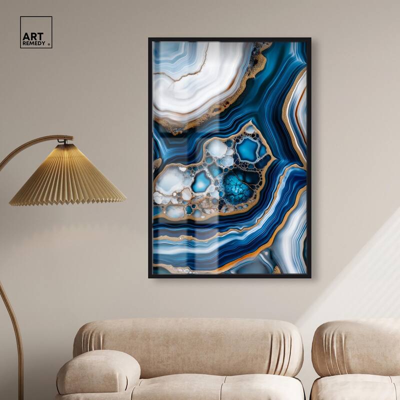 Azure Alveoli II Shadowbox by Art Remedy