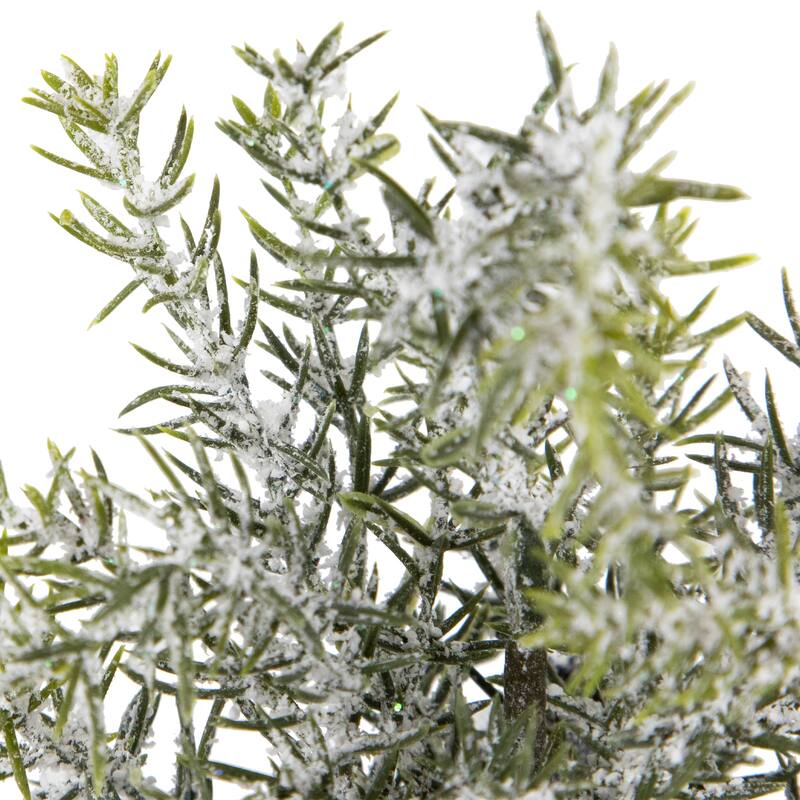 Mini Frosted Pine Artificial Christmas Trees - 10" - Set of 3