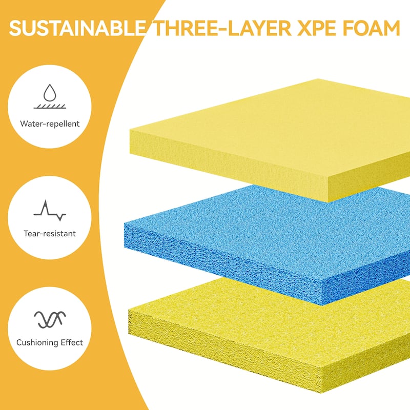 Moasis 12' X 6' Lily Pad Floating Mat Water Mat Inflatable Rafts Lily Pad Pools Beach XPE Floating Island - 12' X 6'