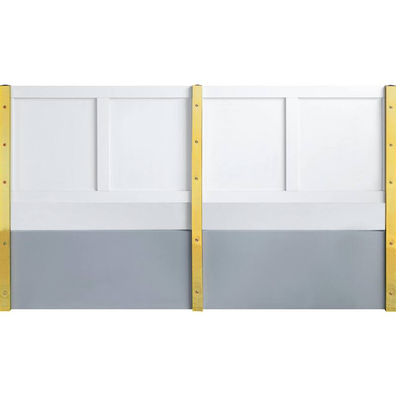 Tyra Modern Queen Bed, Panel Headboard, Textured Chevron, Slate Gray, Gold