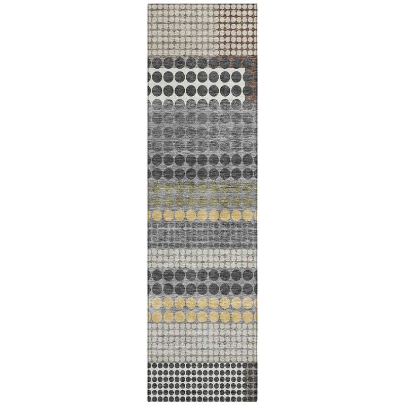Machine Washable Indoor/ Outdoor Casual Dotty Chantille Rug