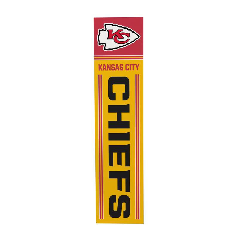 47" Double Sided Seasonal Porch Leaner, Kansas City Chiefs - 47" x 11.25"