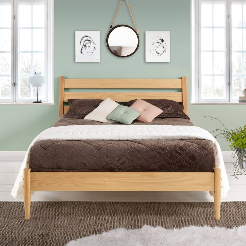 Mid-Century Modern Platform Bed - Queen Size