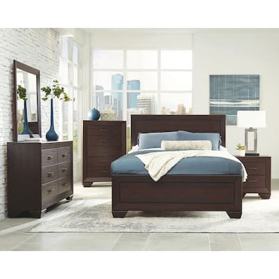 Kauffman 5-piece Panel Bedroom Set with High Headboard