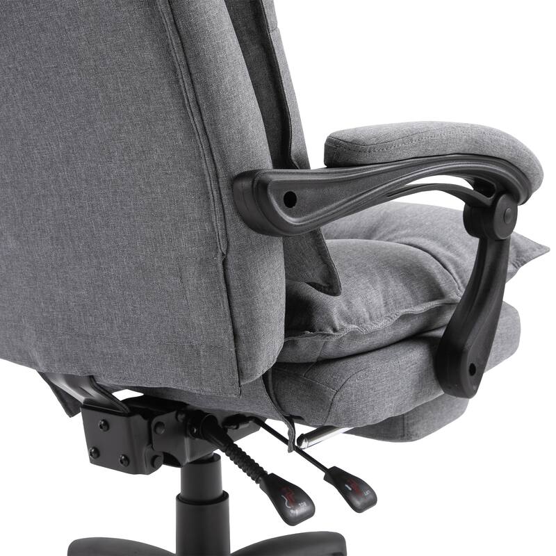 Simple Swivel Chair Lounge Chair with Footrest, Gaming Chair Computer Chair Reclining Chair with Padded Armrests