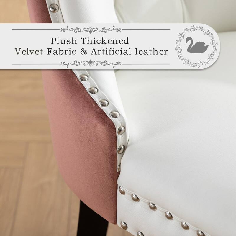 Tufted Naliheads Solid Wood Upholstered Dining Chairs Set of 6