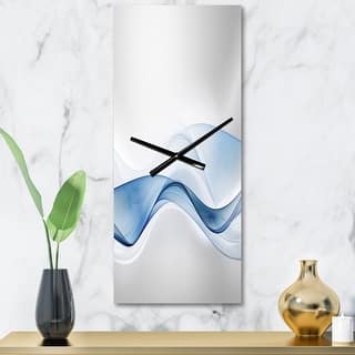 Designart '3D Wave of Water Splash' Modern Metal Wall Clock
