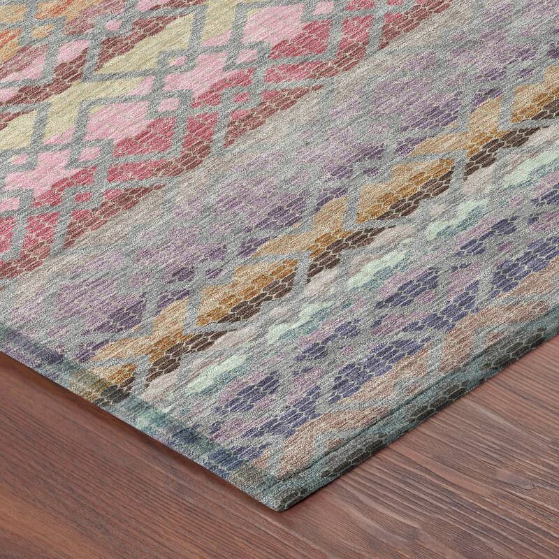 Machine Washable Indoor/ Outdoor Cabo Stripe Chantille Rug