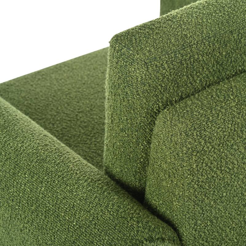 Modern Bouclé Upholstered Accent Chair - Ideal for Living Room, Bedroom & Office, with Sturdy Support and Luxurious Comfort