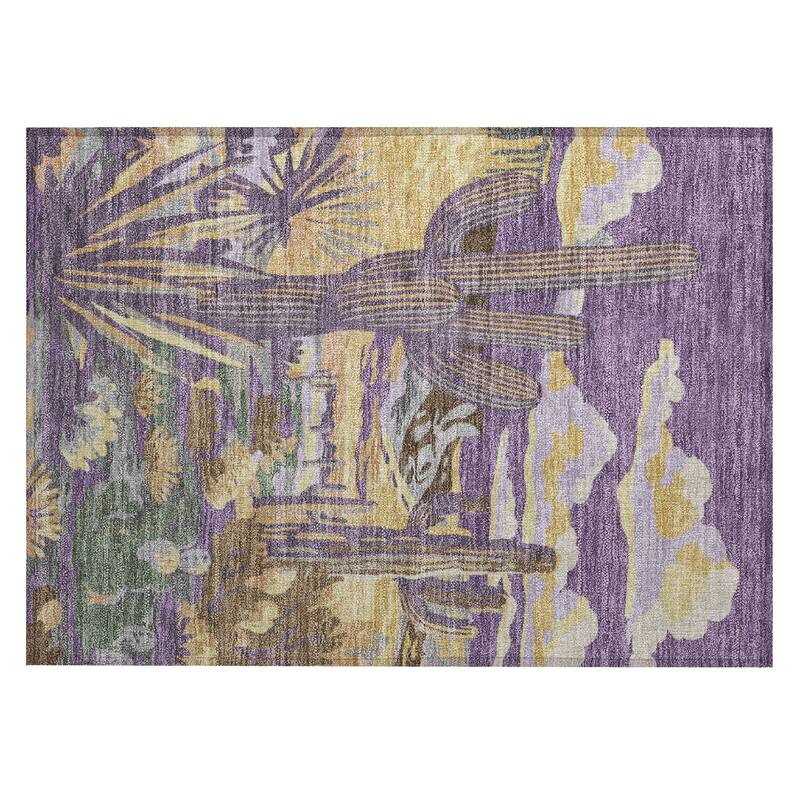 Machine Washable Indoor/ Outdoor Southwestern Mesa Chantille Rug