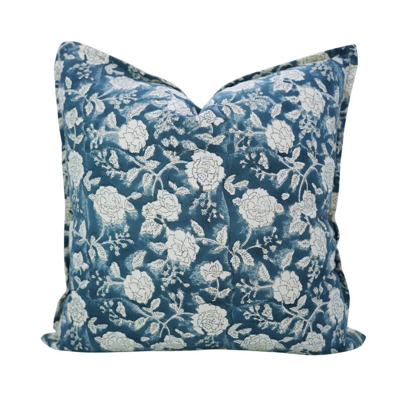 Fabdivine Handmade Block Print Cushion Cover Throw Home Décor Double Oxford Edges Pillow Case