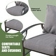 preview thumbnail 17 of 31, Outdoor Patio Metal 74" W Sofa/ 50" W Loveseat with Cushions